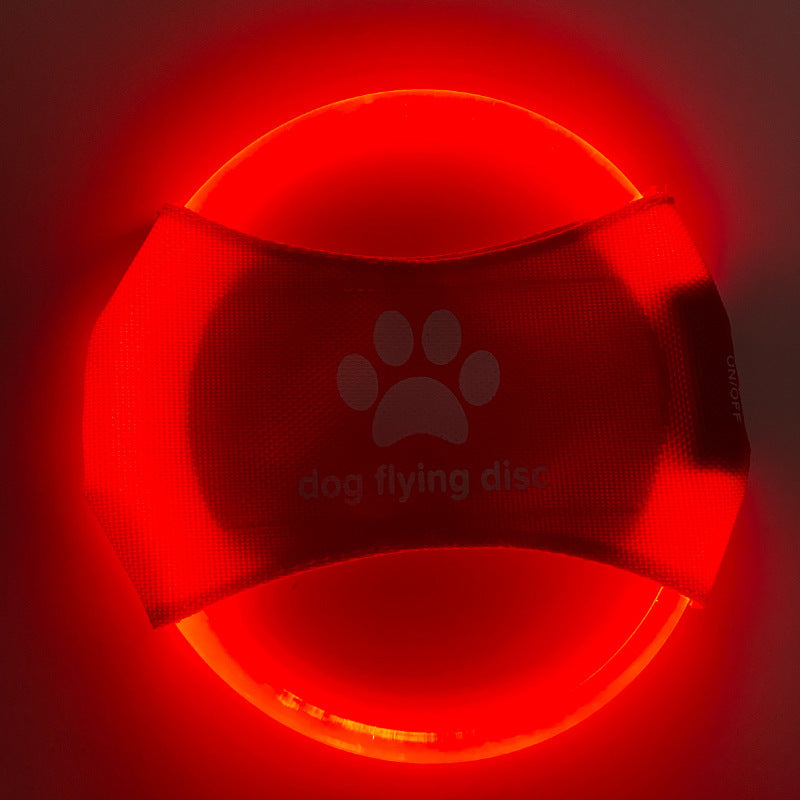 weight 66g Dog Flying Discs Light Glowing LED LuminousTrainning Interactive Toys Game Flying Discs Dog Toy Pet Dog Accessories Pet Products