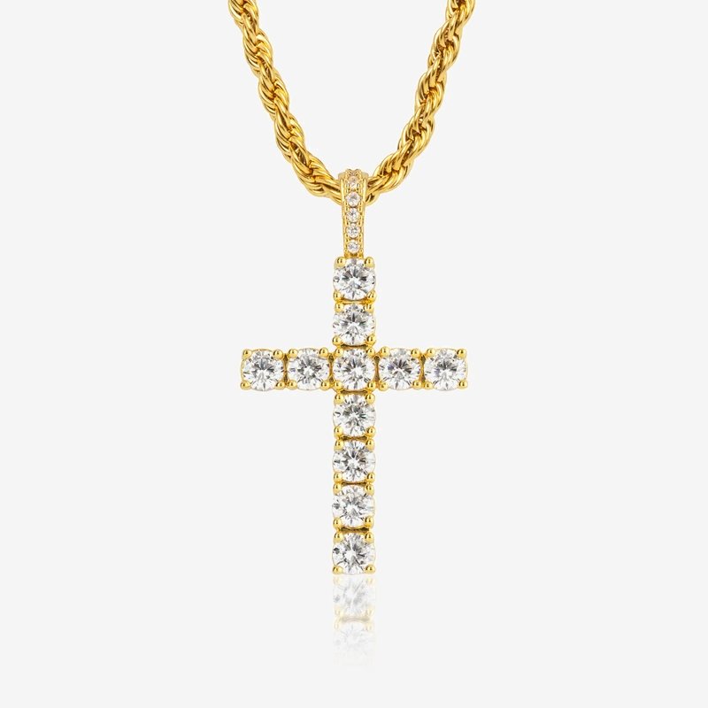 WOMAN'S DIAMOND CROSS PENDANT [GOLD]