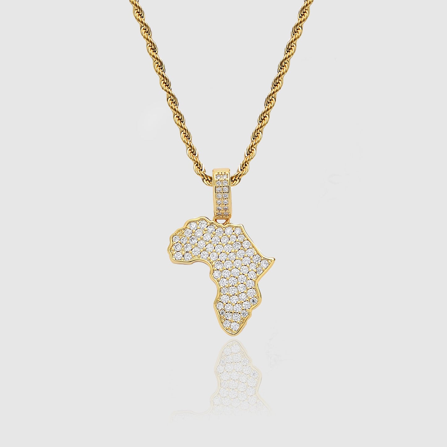 ICED AFRICAN PENDANT [GOLD]