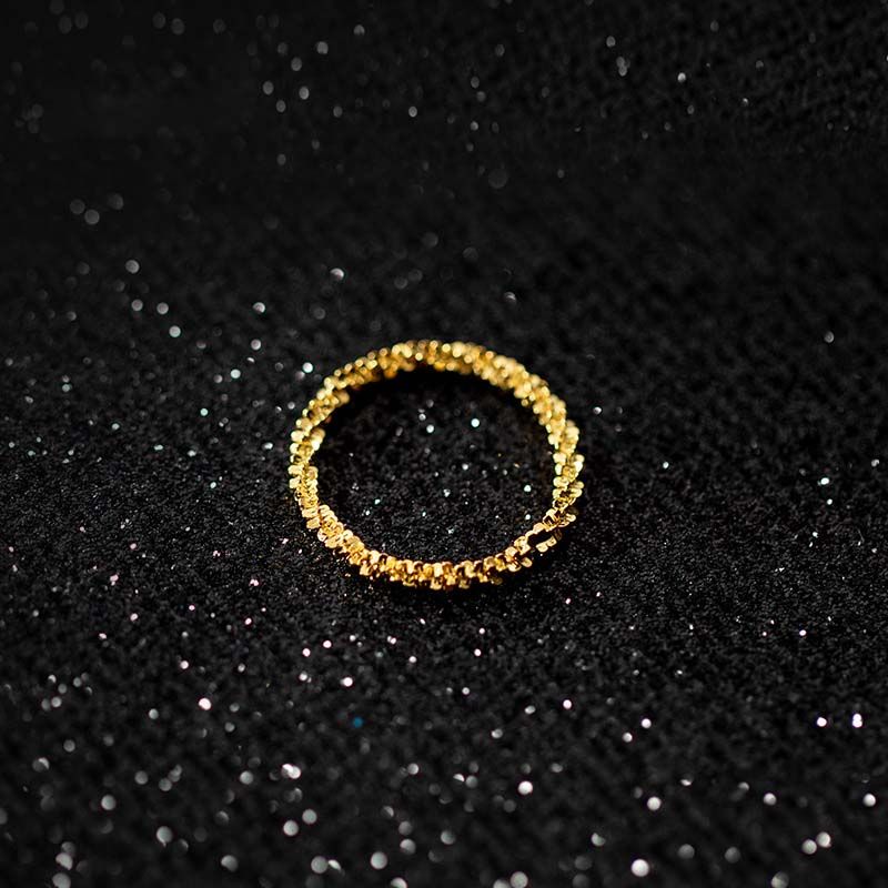 WOMENS POPCORN RING [GOLD]