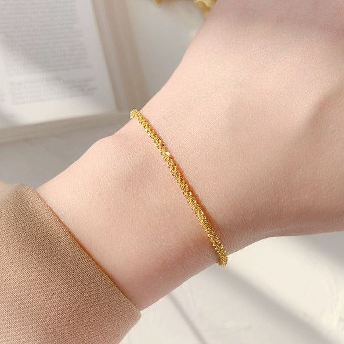 WOMENS POPCORN BRACELET [WHITE GOLD]