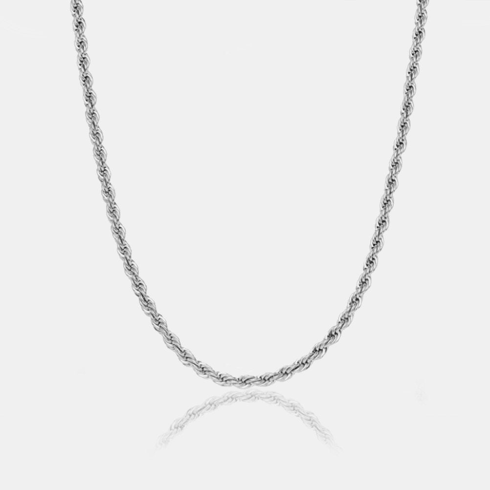 WOMENS ROPE CHAIN [WHITE GOLD] 5MM